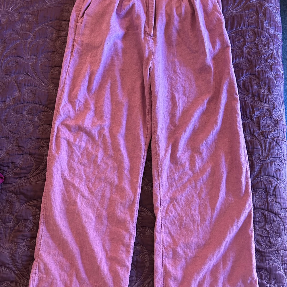 Abercrombie & Fitch Pink Linen Pants